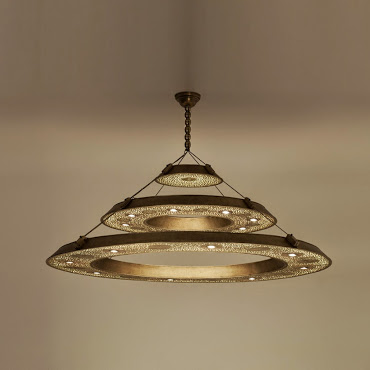 lustre, en, cuivre, marrakech