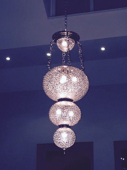 lustre, en, cuivre, marrakech