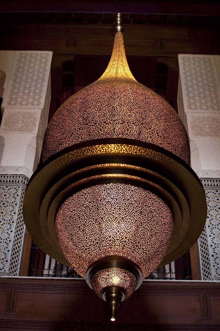 lustre, en, cuivre, marrakech,