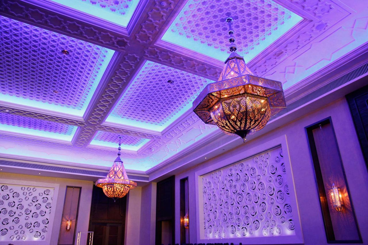 lustre, en, cuivre, marrakech,
