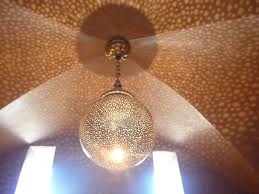 lustre, en, cuivre, marrakech,