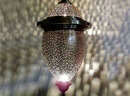 lustre, en, cuivre, marrakech,