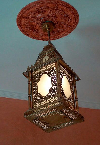 lustre, en, cuivre, marrakech,