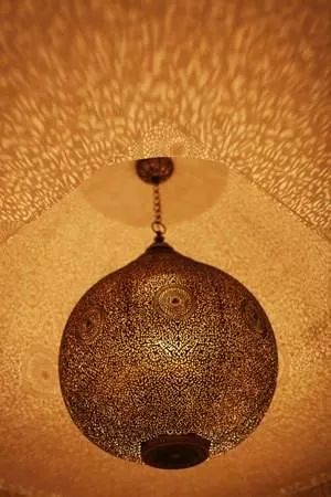 lustre, en, cuivre, marrakech,