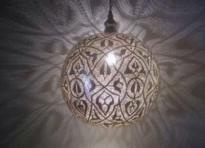 lustre, en, cuivre, marrakech,