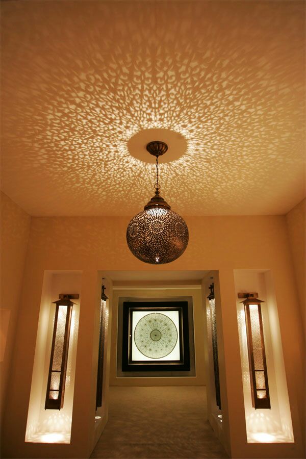 lustre, en, cuivre, marrakech,
