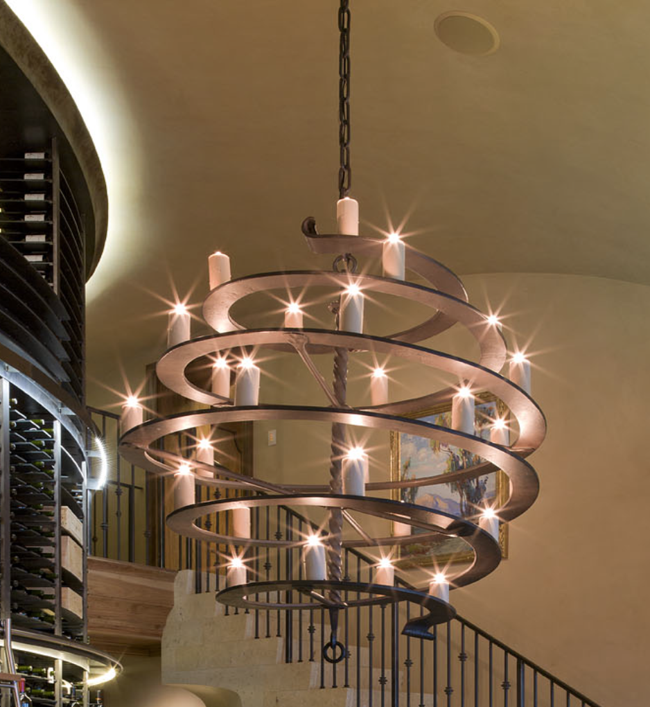 lustre, en, fer, forgé, 